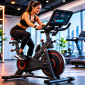Modern commercial cardio exercise bike in a premium gym designed for comfortable and low-impact workouts