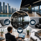Modern gym business planning concept featuring fitness equipment, business strategy, gym layout, and commercial fitness facility development.